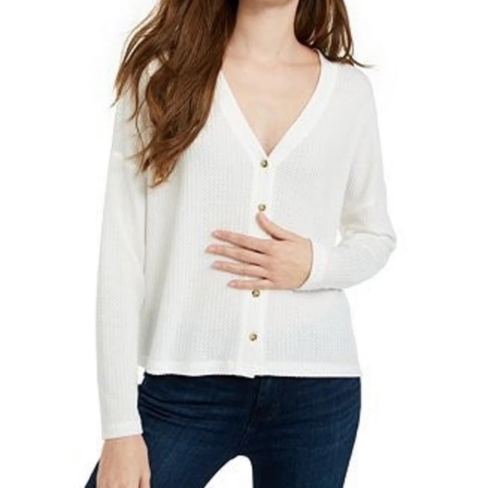 Hippie Rose oversized waffle knit long sleeve